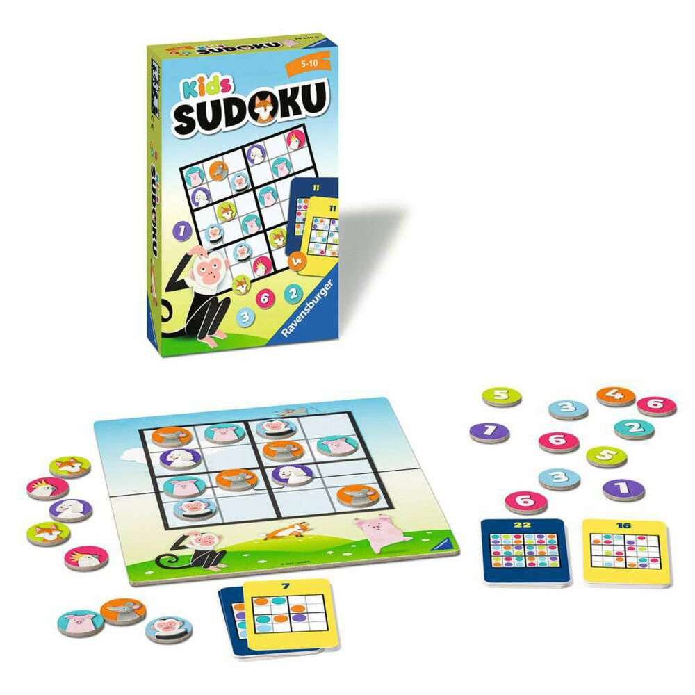 Ravensburger Reisespiel Kids Sudoku, für Kinder ab 5 Jahren, 20850