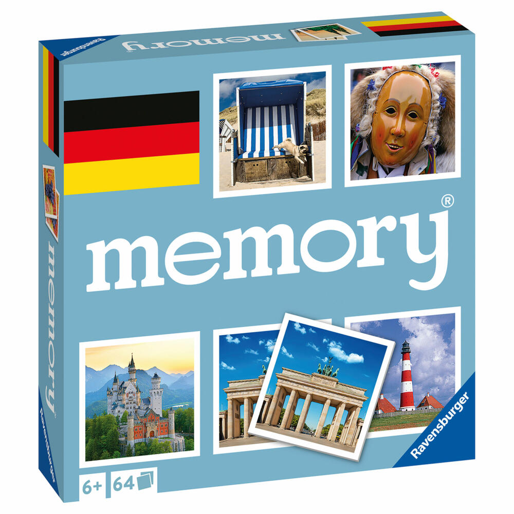 Ravensburger memory Germany, memory game, children's game, children's game, from 6 years, 20883