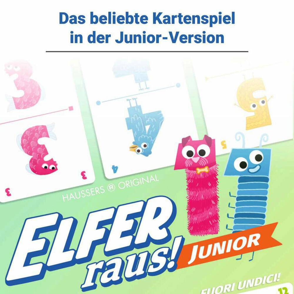 Ravensburger Elfer raus! Junior, card game, board game, family game, children's game, children, 20947