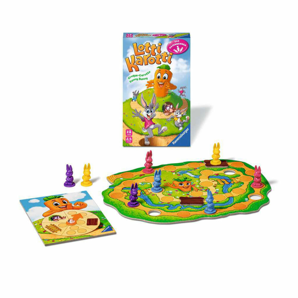 Ravensburger Lotti Karotti, Bring Along Game, Running Game, Children's Game, Family Game, Children, 20962