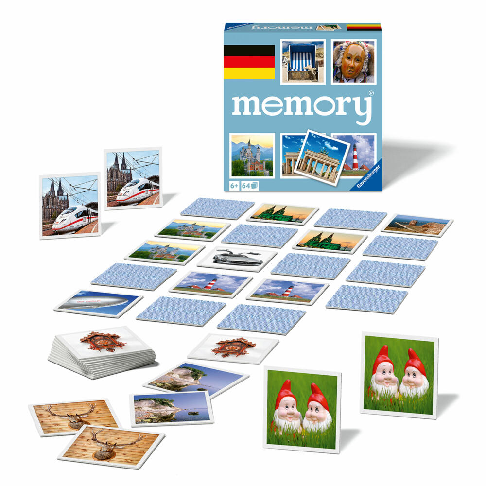 Ravensburger memory Germany, memory game, children's game, children's game, from 6 years, 20883