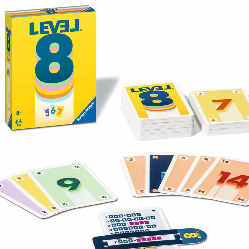 Ravensburger Kartenspiel Level 8, für Kinder ab 8 Jahren, 20865