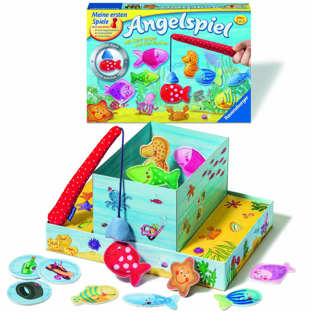 Ravensburger Meine Ersten Spiele Angelspiel, Angeln, Kinderspiel, Kinder Spiel, Beschäftigungsspiel, 22337