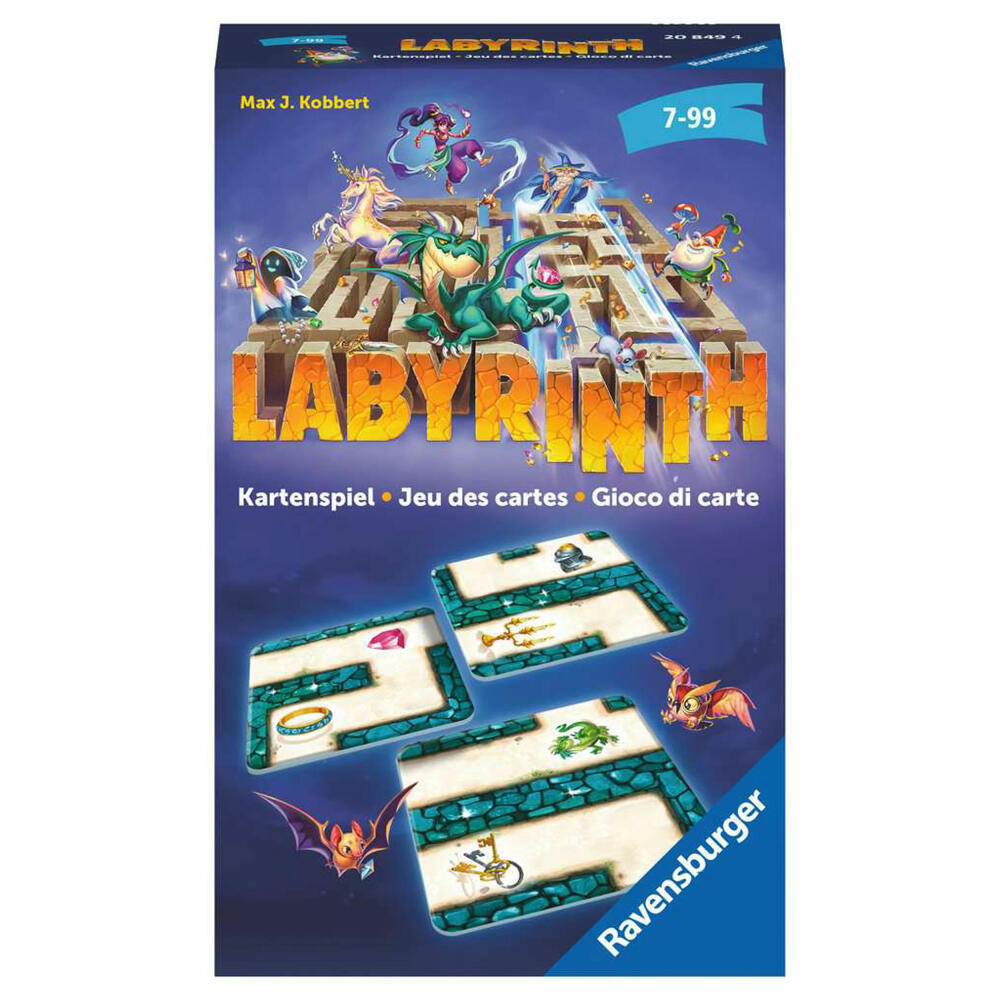 Ravensburger Reisespiel Labyrinth Kartenspiel, für Kinder ab 7 Jahren, 20849