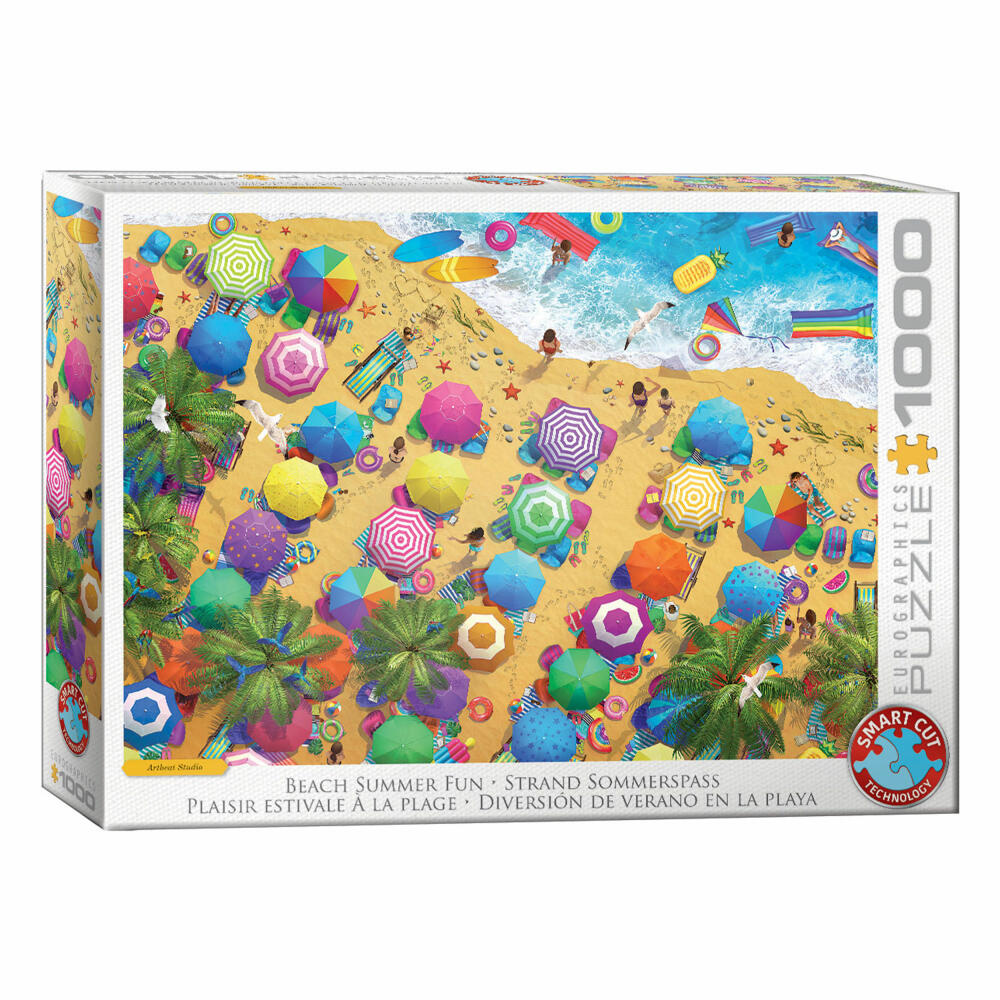Eurographics Puzzle Strand Sommer Spaß, Smart Cut, 1000 Teile, 68 x 48 cm, 6000-5871
