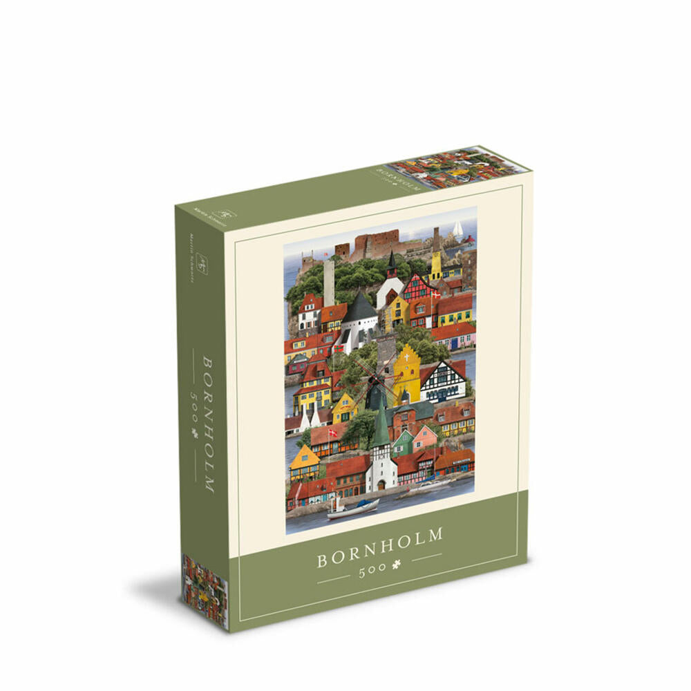 Martin Schwartz Puzzle Bornholm, Städtepuzzle Dänemark, 33 x 47 cm, 500 Teile, MS0610