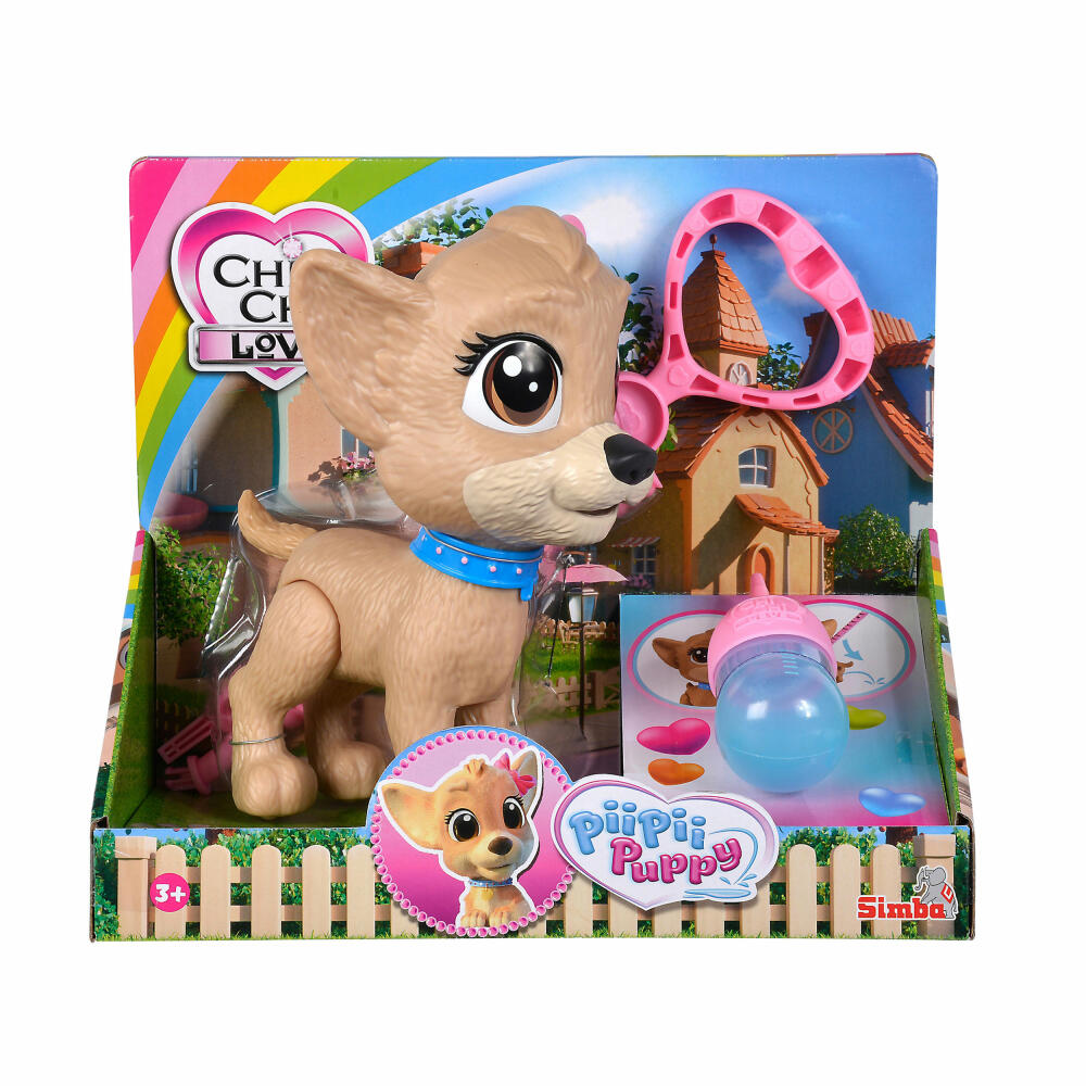 Simba ChiChi Love Pii Pii Puppy, with bottle, dog, walking, toy figure, toy, from 3 years, 20 cm, 105893460