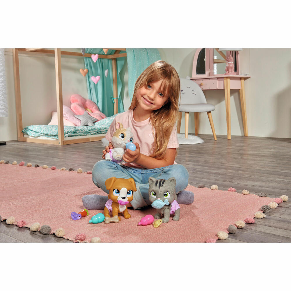 Simba Pamper Petz Rabbit, Toy Rabbit, Toy, Pet, Baby Animal, with Function, from 3 Years, 15 cm, 105953052