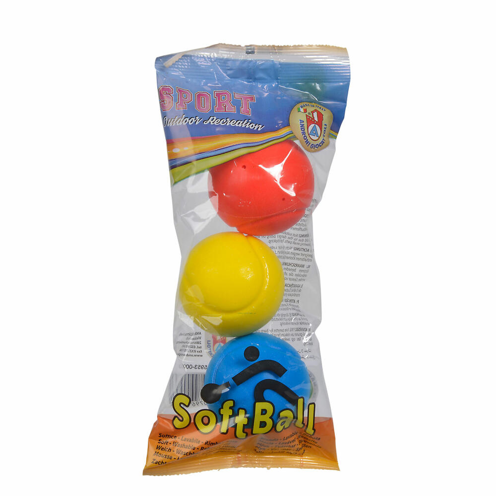 Androni soft balls, set of 3, softball, ball, replacement ball, softball tennis, tennis, toy, 107354316