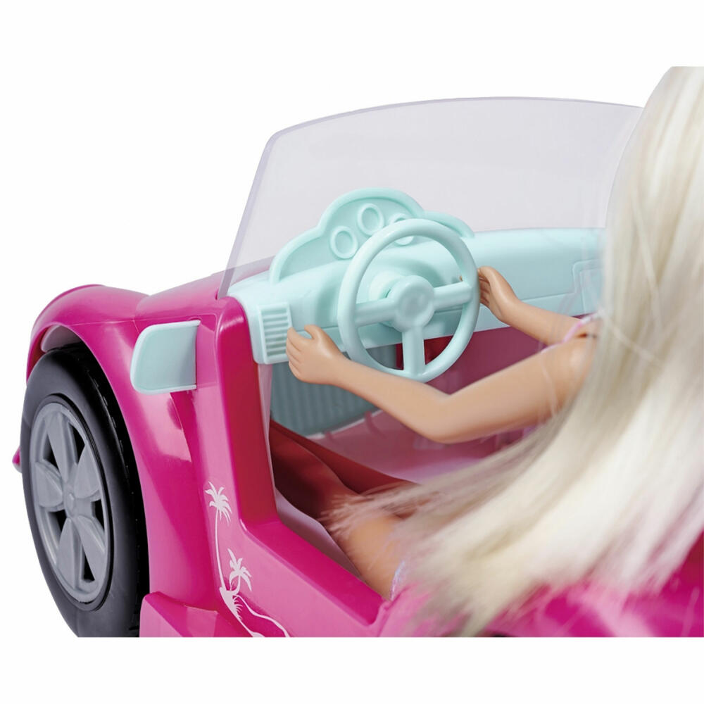 Simba Steffi LOVE Beach Car, Puppe, Modepuppe, Ankleidepuppe, Auto, Cabriolet, 105733658