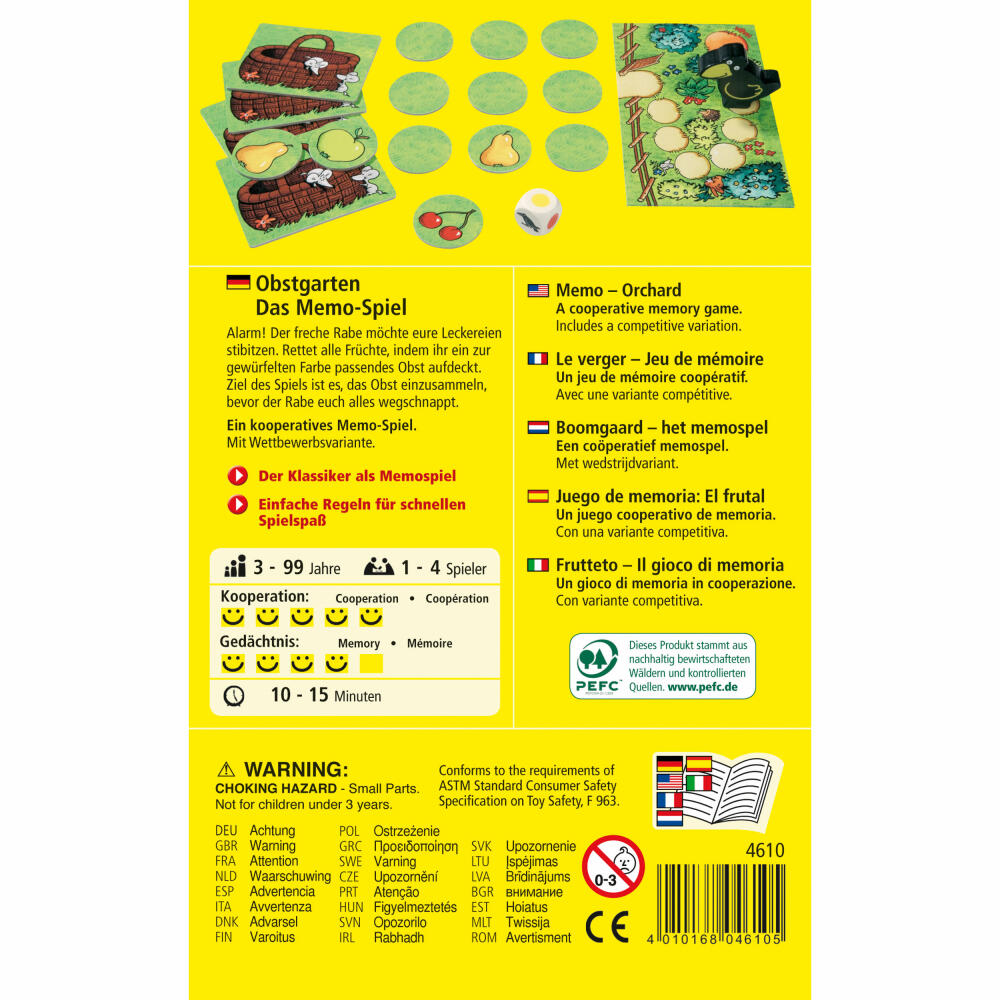HABA Fruit Garden The Memory Game, Children's Game, Cooperative Game, Games, 4610