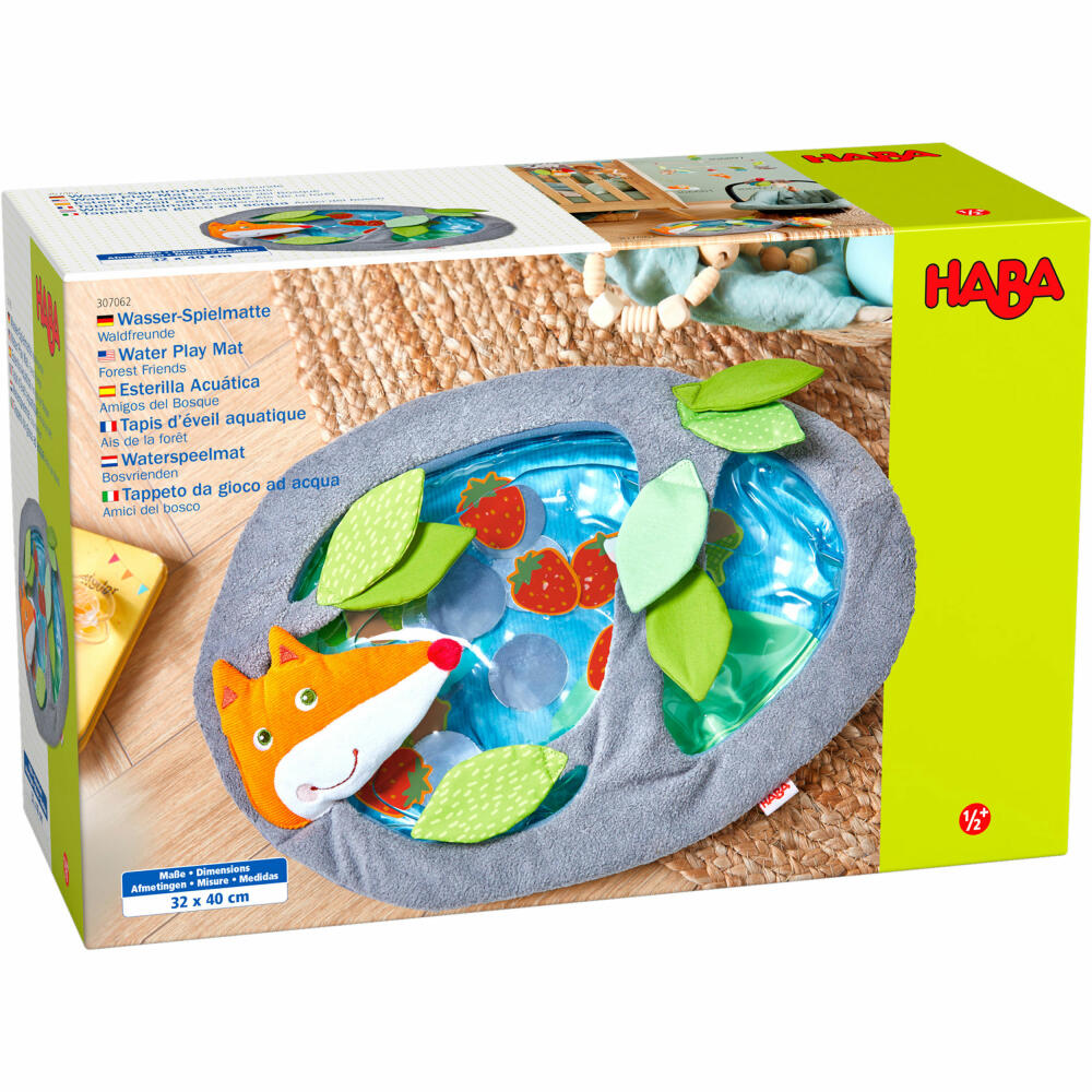HABA Water Play Mat Forest Friends, Motor Skills Toy, Play Mat, Water Mat, Toy, 307062