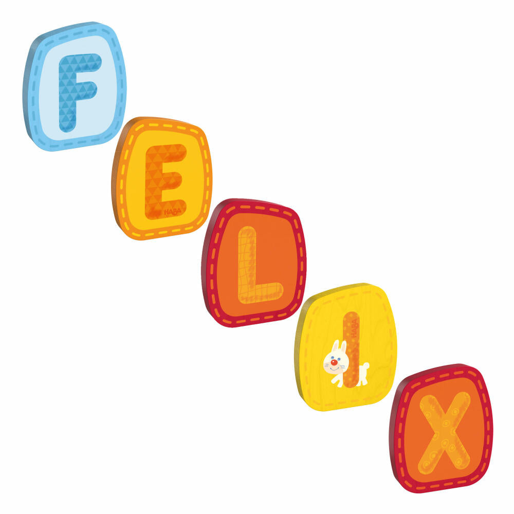 HABA Holzbuchstaben, Name Felix, Buchstaben, Türschild, Wand, Dekoration, Kinderzimmer, Kind, Baby