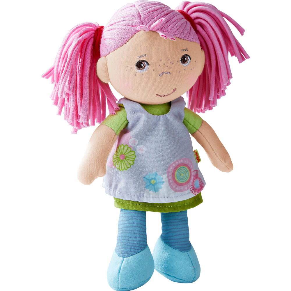 HABA Puppe Beatrice, Stoffpuppe, Kuschelpuppe, Plüschpuppe, ab 6 Monaten, 20 cm, 306204