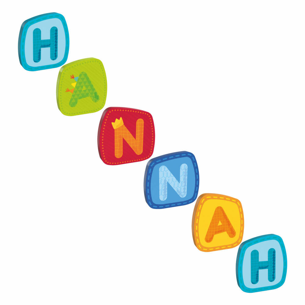 HABA wooden letters, name Hannah, letters, door sign, wall, decoration, children's room, child, baby