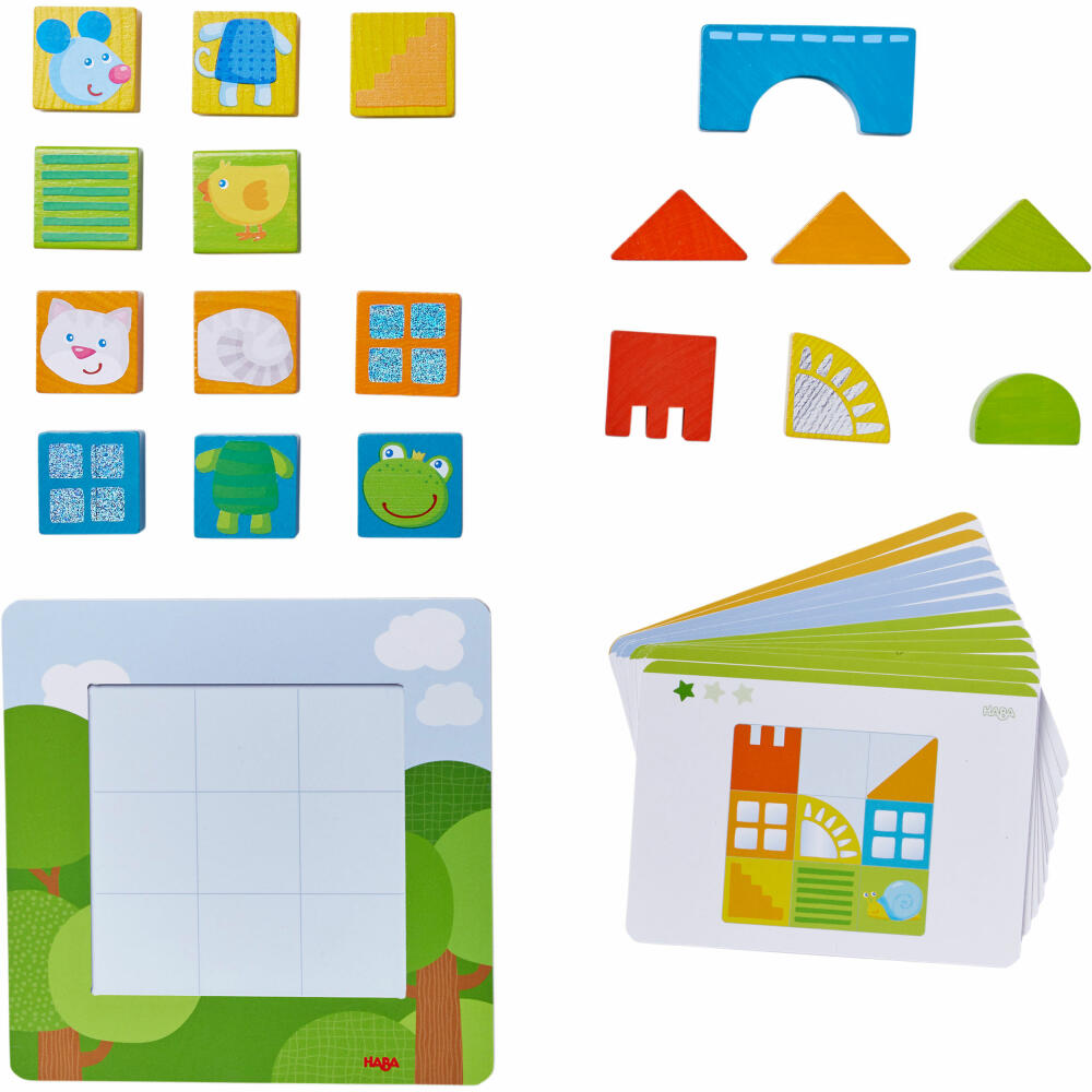 HABA Legespiel Tierisch quadratisch, Kinderspiel, Kinder Spiel, Spielzeug ab 2 Jahren, 306292
