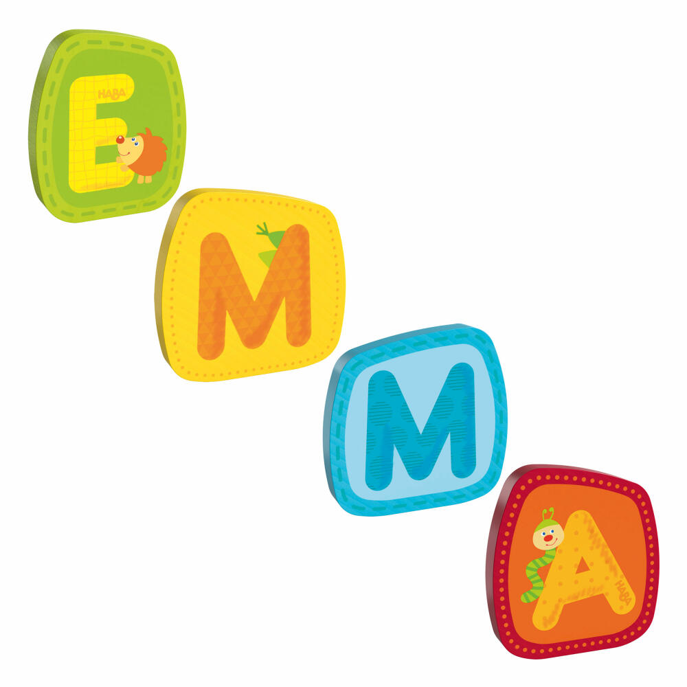 HABA wooden letters, name Emma, letters, door sign, wall, decoration, children's room, child, baby