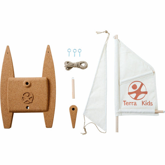 HABA Terra Kids Katamaran-Bausatz, Basteln, Boot, Spielzeugboot, Baukasten, 1306315001