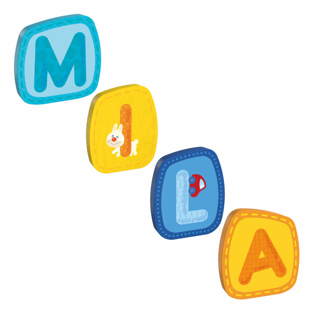 HABA wooden letters, name Mila, letters, door sign, wall, decoration, children's room, child, baby