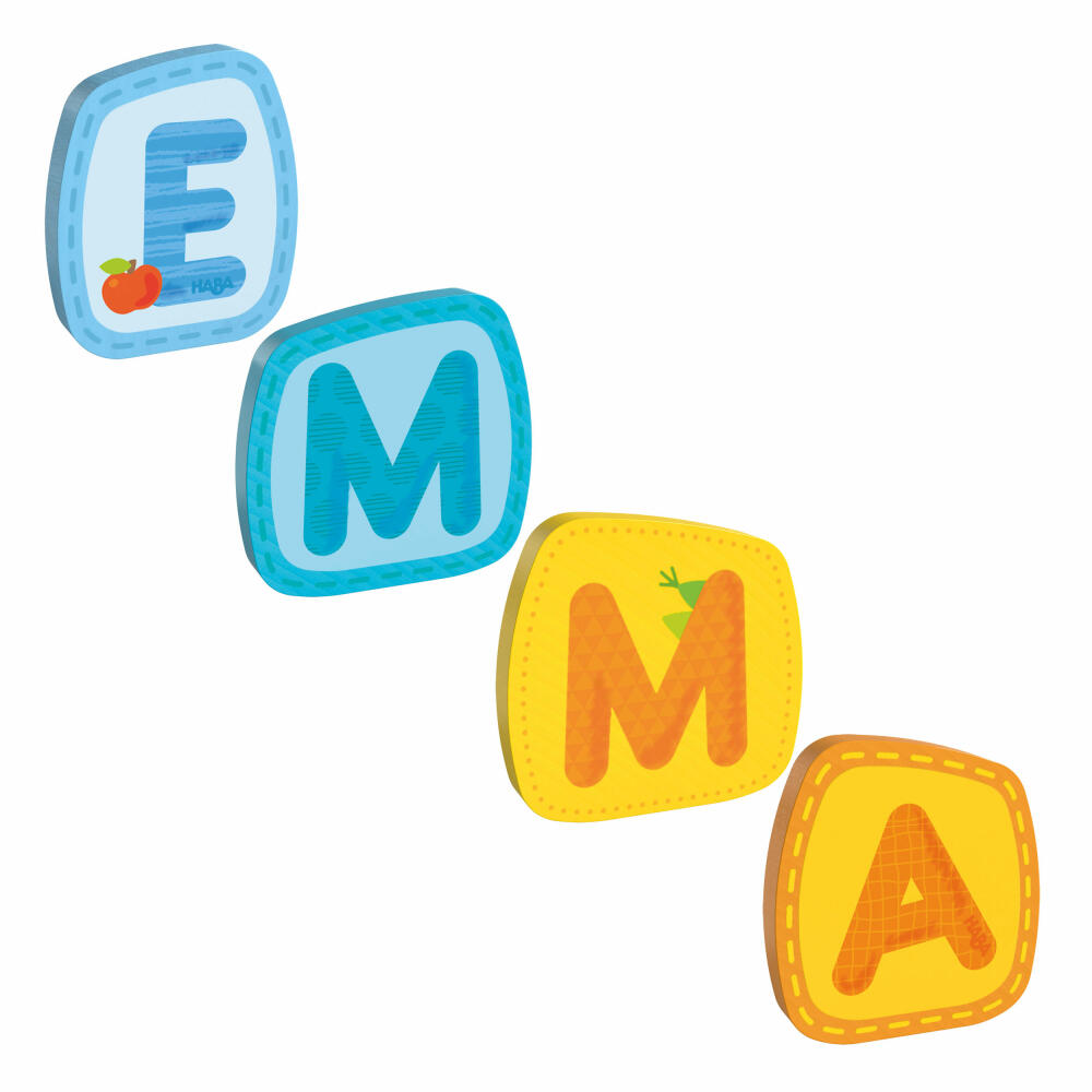 HABA wooden letters, name Emma, letters, door sign, wall, decoration, children's room, child, baby