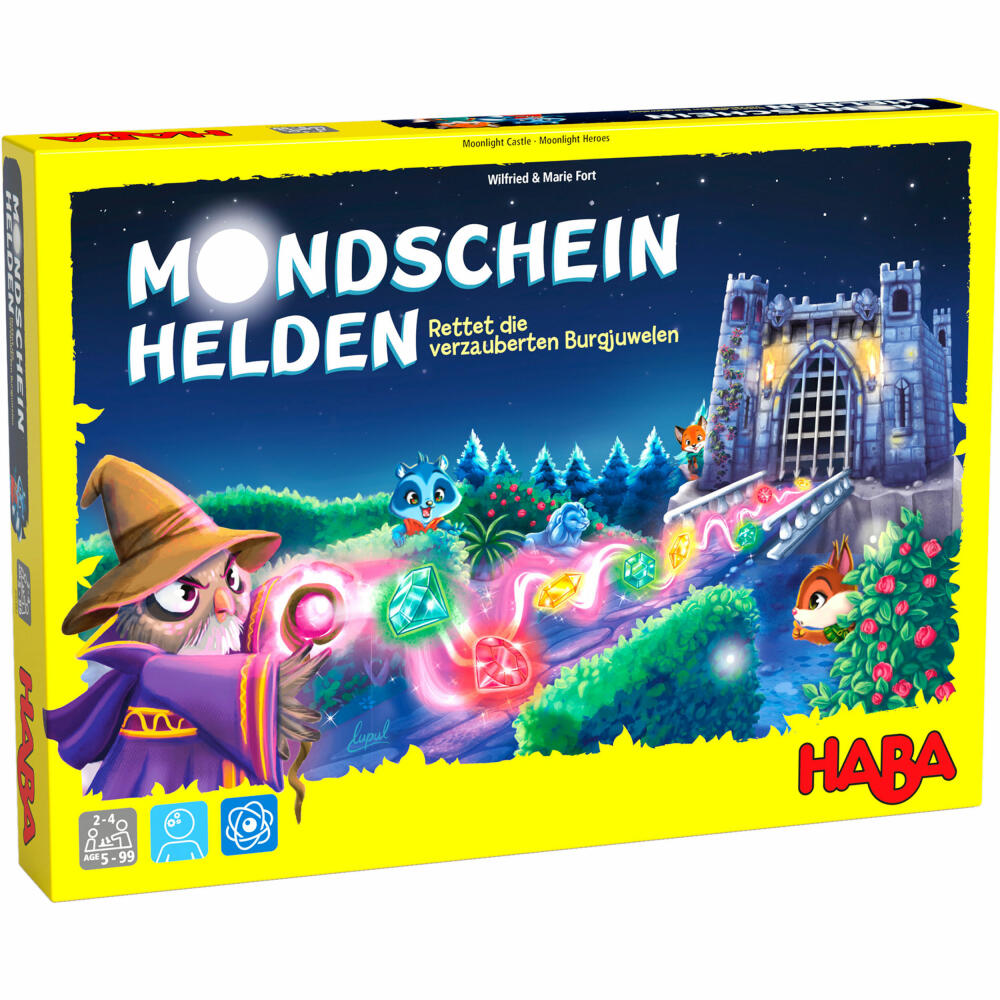 HABA Moonlight Heroes, 3D game, sliding game, collecting game, children's game, children's game, from 5 years, 306482