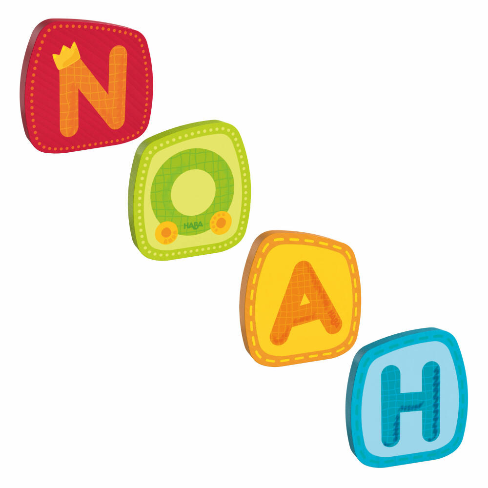 HABA wooden letters, name Noah, letters, door sign, wall, decoration, children's room, child, baby