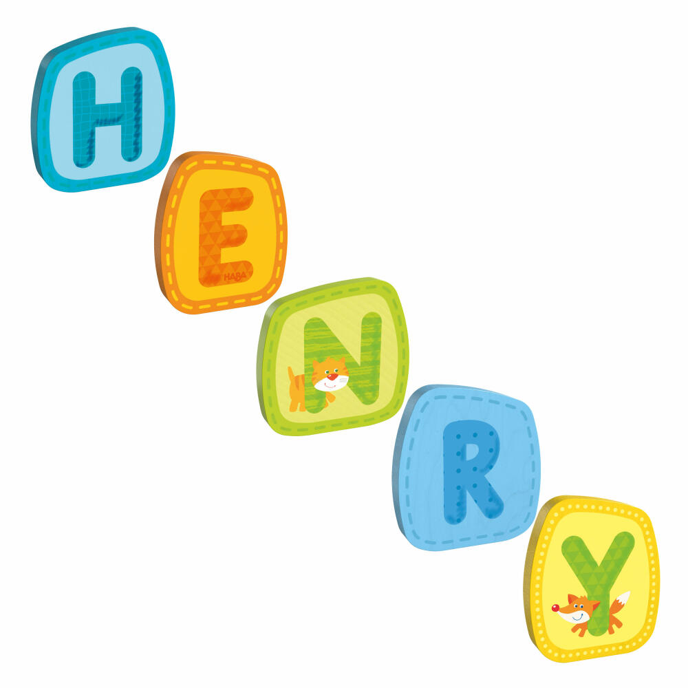 HABA wooden letters, name Henry, letters, door sign, wall, decoration, children's room, child, baby