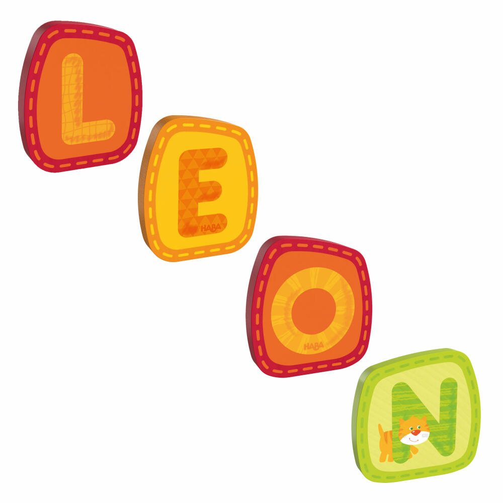 HABA wooden letters, name Leon, letters, door sign, wall, decoration, children's room, child, baby