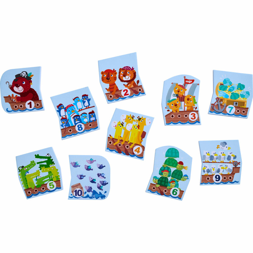 HABA Badespielzeug Zahlenpuzzle, Badepuzzle, Zahlen Puzzle, Wasserspielzeug, ab 18 Monaten, 306446