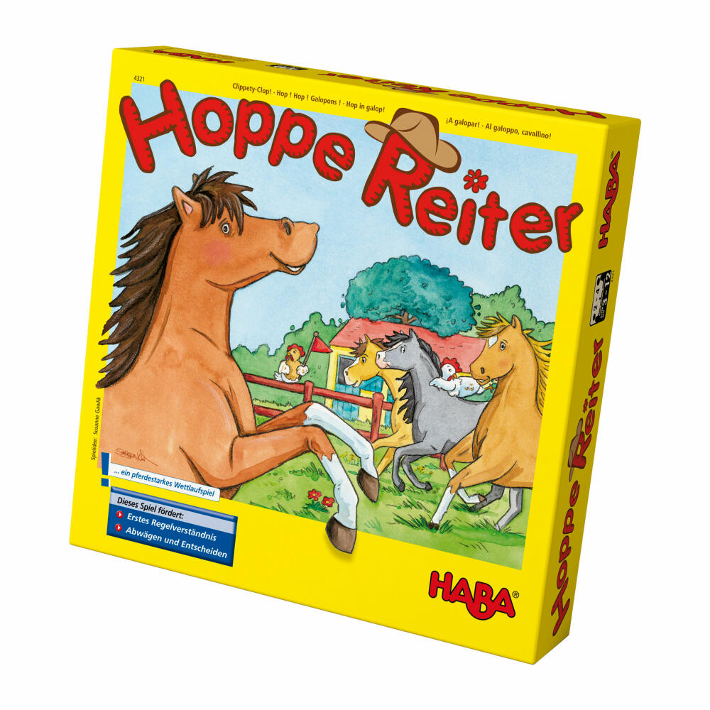 HABA Hoppe Reiter, dice game, tactical game, children's game, games, toys, 4321