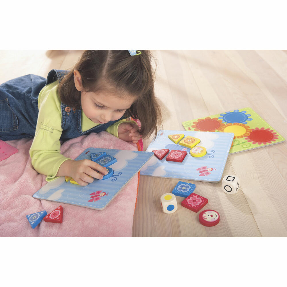 HABA Meine Erste Spiele Farben & Formen, Würfelspiel, Legespiel, Zuordnungsspiel, Spielzeug, 4652