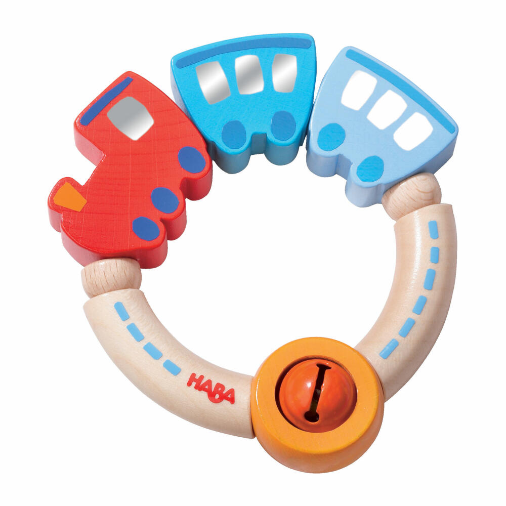 HABA Greifling Bimmelbahn, Holzgreifling, Babyspielzeug, Spielzeug, Holz, 3871
