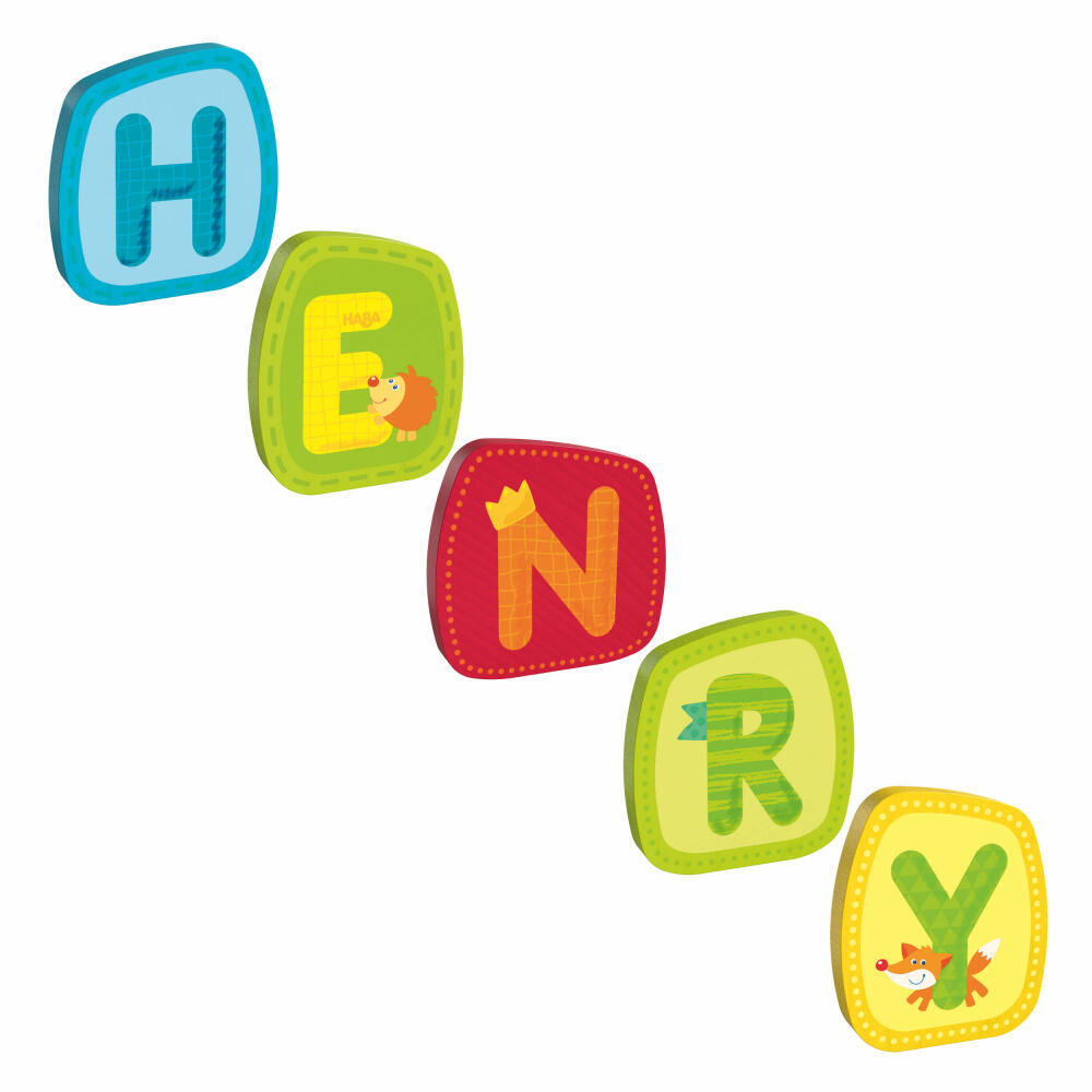 HABA wooden letters, name Henry, letters, door sign, wall, decoration, children's room, child, baby