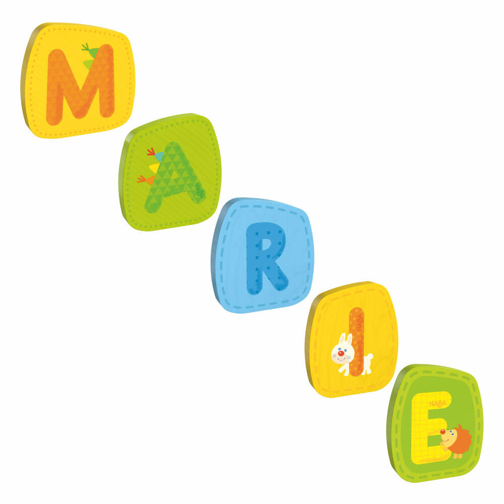 HABA wooden letters, name Marie, letters, door sign, wall, decoration, children's room, child, baby