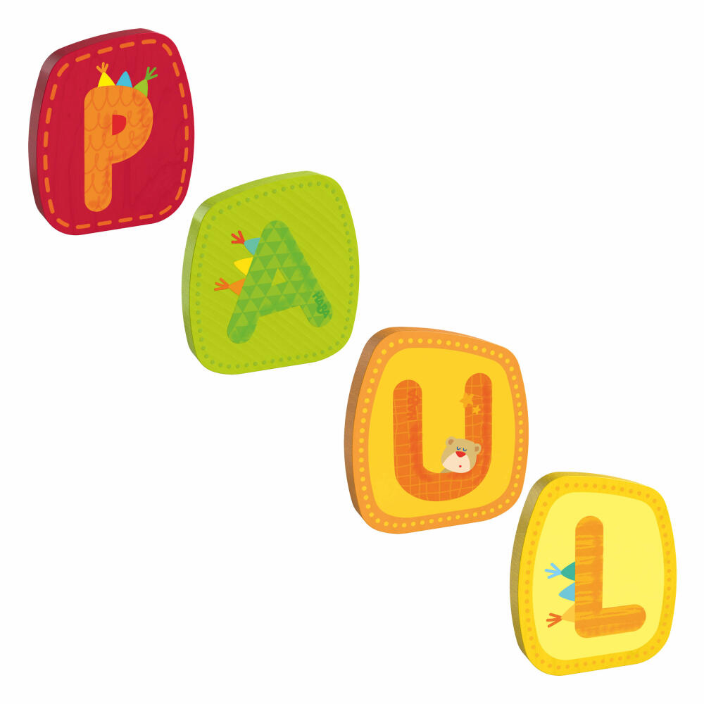 HABA wooden letters, name Paul, letters, door sign, wall, decoration, children's room, child, baby
