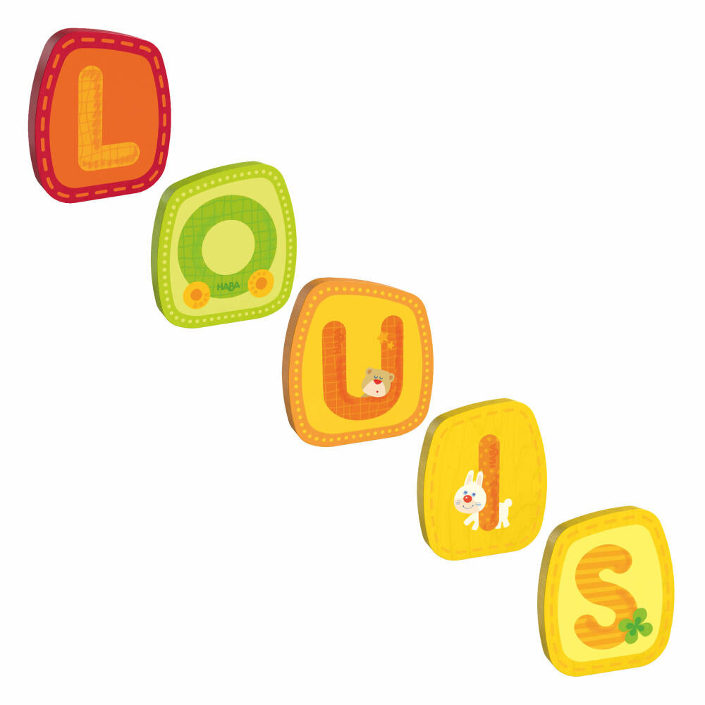 HABA wooden letters, name Louis, letters, door sign, wall, decoration, children's room, child, baby