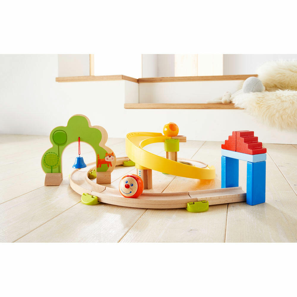HABA Kullerbü Kringelbahn ball track, 26 pieces, marble run, ball track, marble, toy, 300439