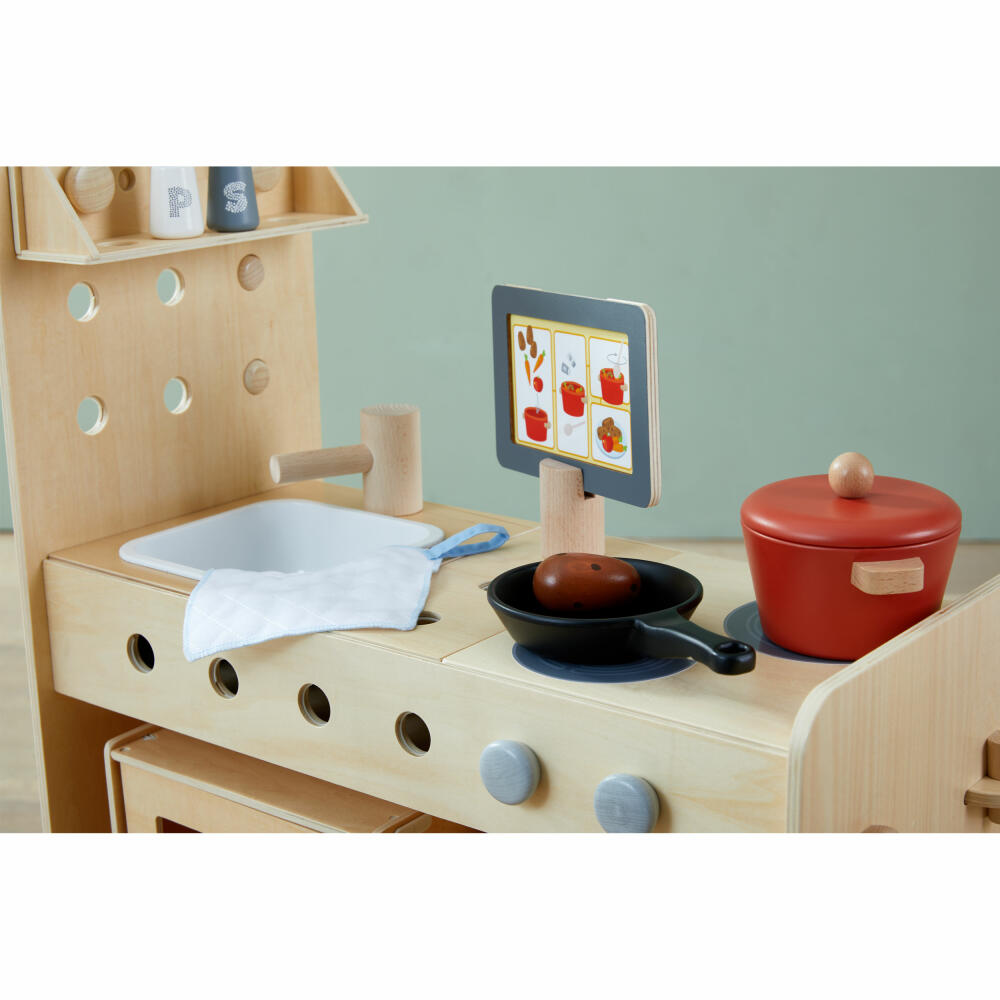 HABA Creative Play 3 in 1, Spielküche, Kaufladen, Werkstatt, Kinder Spielzeug, ab 3 Jahren, 2011830001