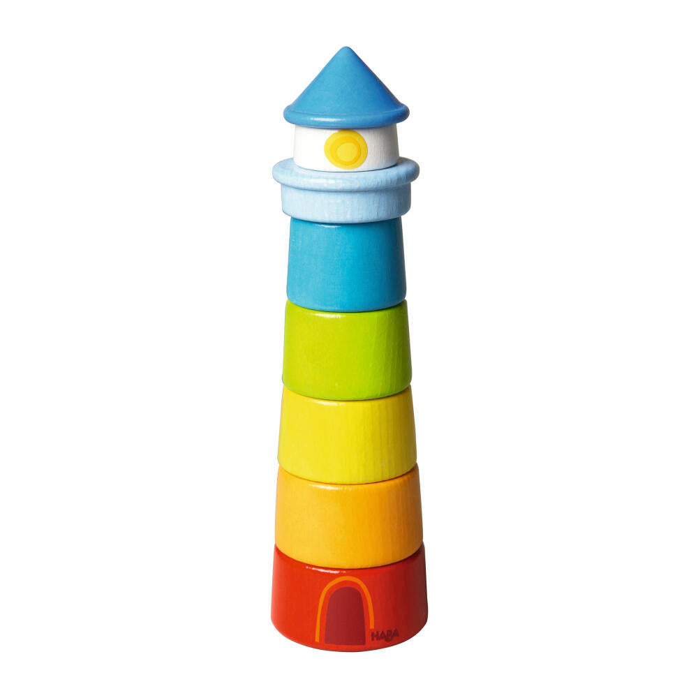 HABA stacking game lighthouse, 6 pcs., children's games, stacking game, children's games, 300170