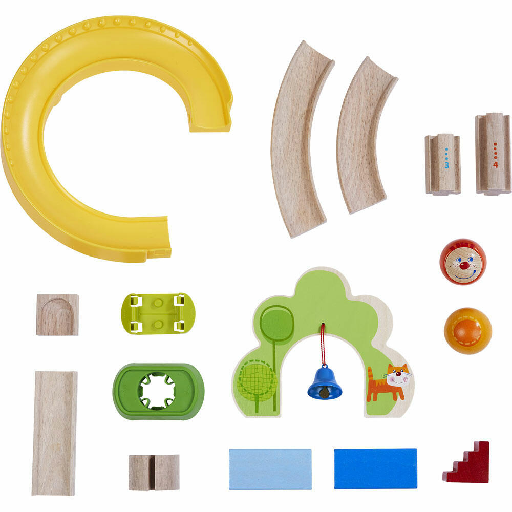 HABA Kullerbü Kringelbahn ball track, 26 pieces, marble run, ball track, marble, toy, 300439