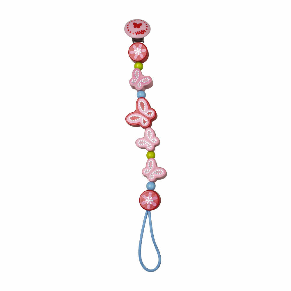HABA Schnullerkette Schmetterlingszauber, Schnuller Kette, Babyschnuller, Babyausstattung, 301113