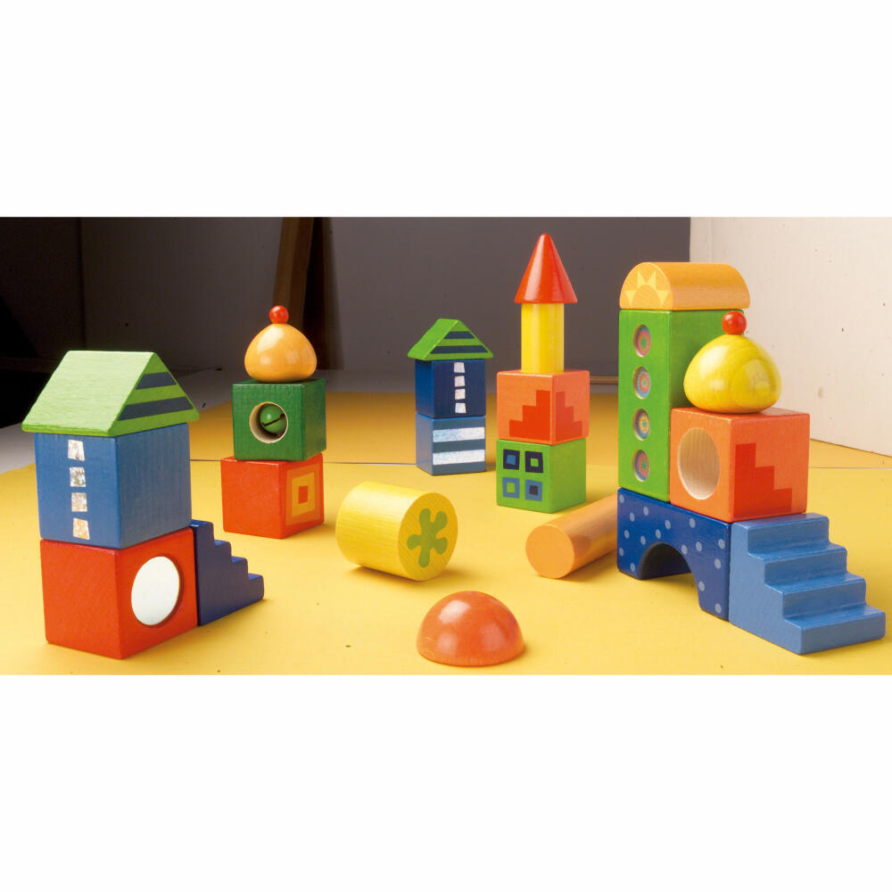 HABA Fantasiesteine, 26-tlg., Holz Bausteine, Holzbausteine, Bauspielzeug, Spielzeug, 2297