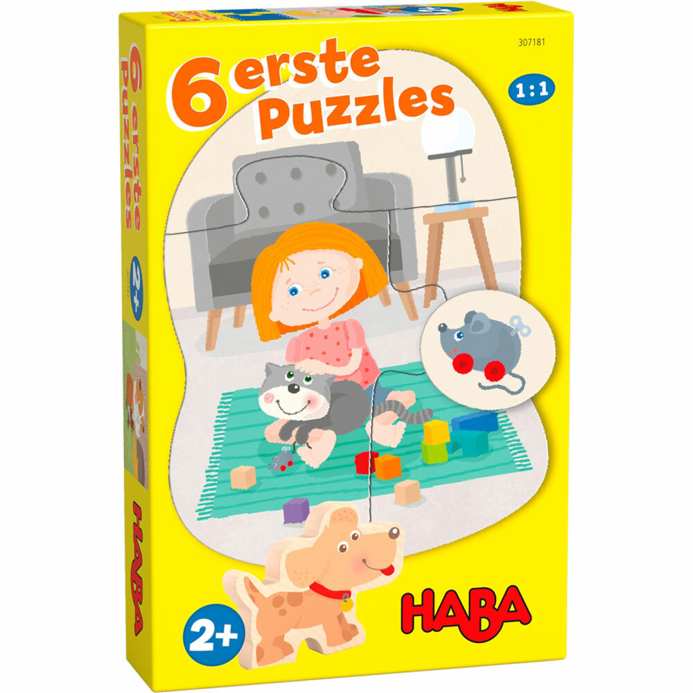 HABA 6 first puzzle - pets, children's puzzle, children's puzzle, from 2 years, 1307180001