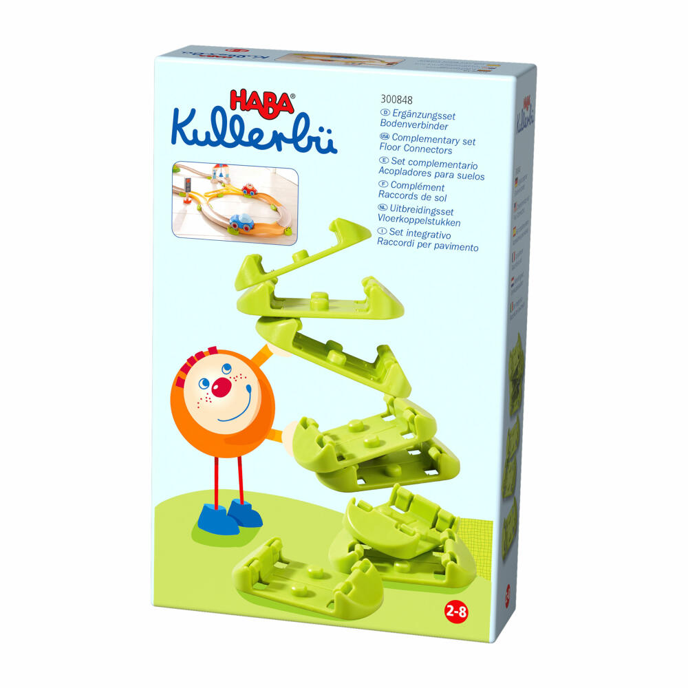 HABA Kullerbü supplementary set floor connectors, 8 pcs., supplement for ball track, connectors, 300848