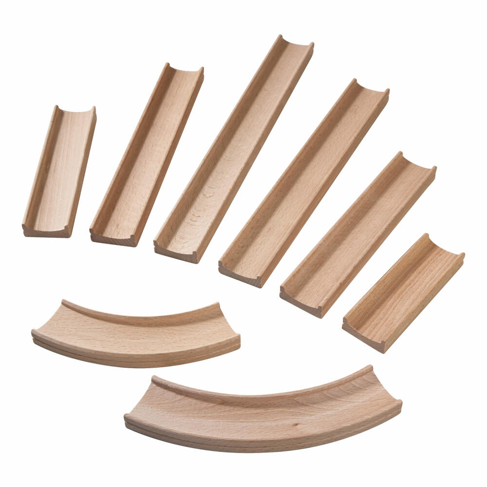 HABA Kullerbü Supplementary Set Straights and Curves, Supplement for Marble Run, Tracks, 300851