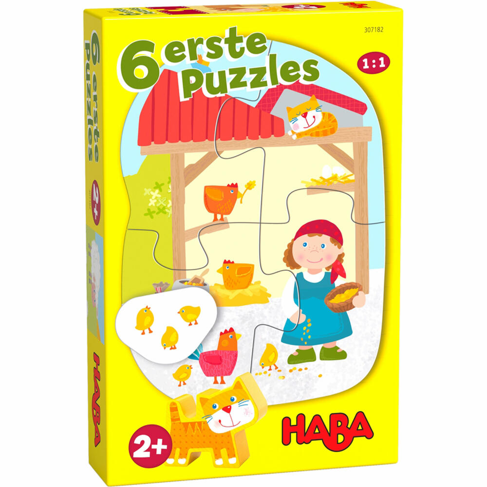 HABA 6 first puzzles - farm, children's puzzle, children's puzzle, from 2 years, 1307182001
