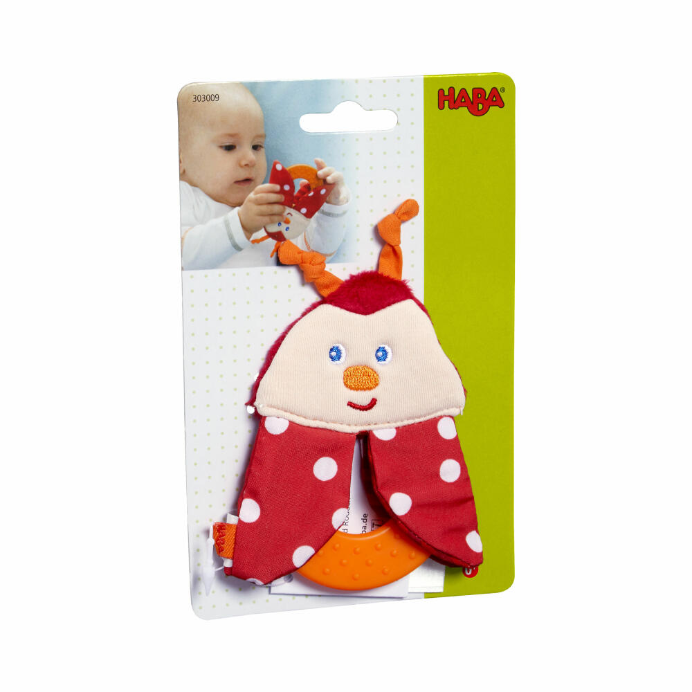 HABA Beißkerl Ladybug, teething ring, grasping toy, crackling foil, toy, from birth, 2011684001