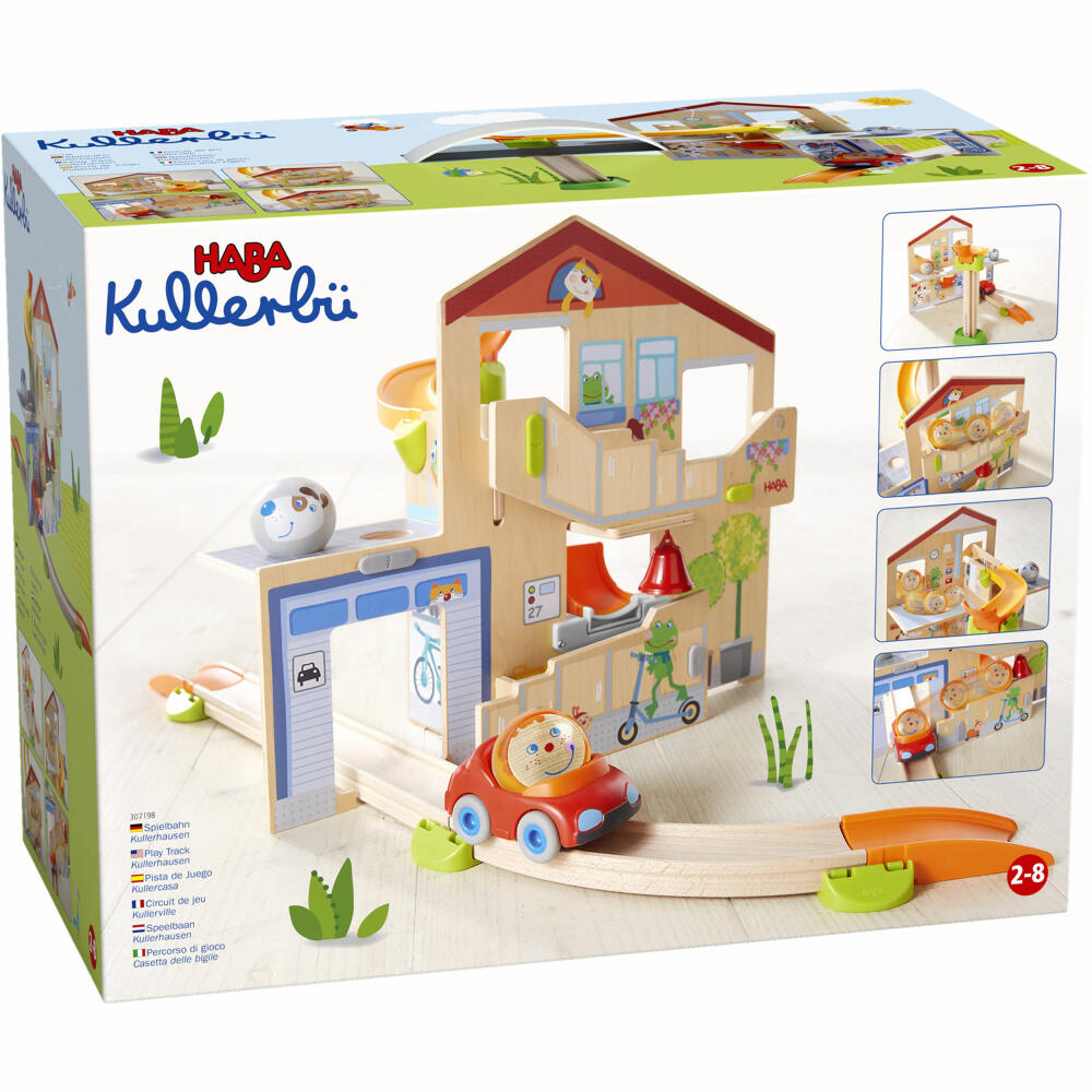 HABA Kullerbü - Kullerhausen play track, 17 pcs., ball track, toy, from 2 years, 307198