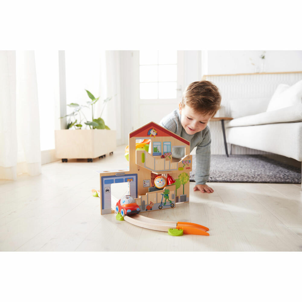 HABA Kullerbü - Kullerhausen play track, 17 pcs., ball track, toy, from 2 years, 307198