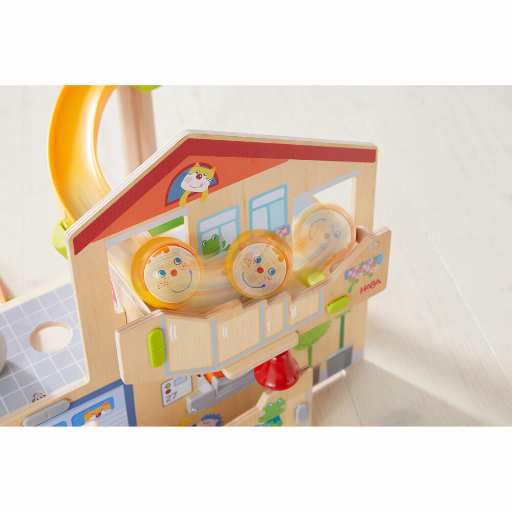 HABA Kullerbü - Kullerhausen play track, 17 pcs., ball track, toy, from 2 years, 307198